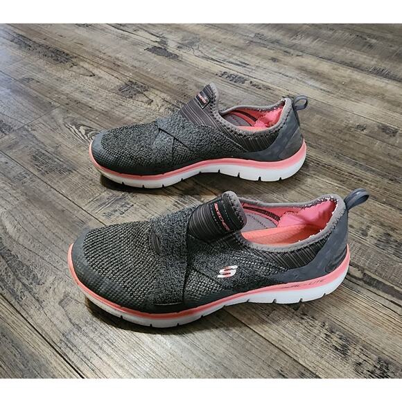 Sketchers Memory Foam Grey Slip On Shoes Air Cooled Pre-owned Size 8.5. Box40 - Picture 3 of 12